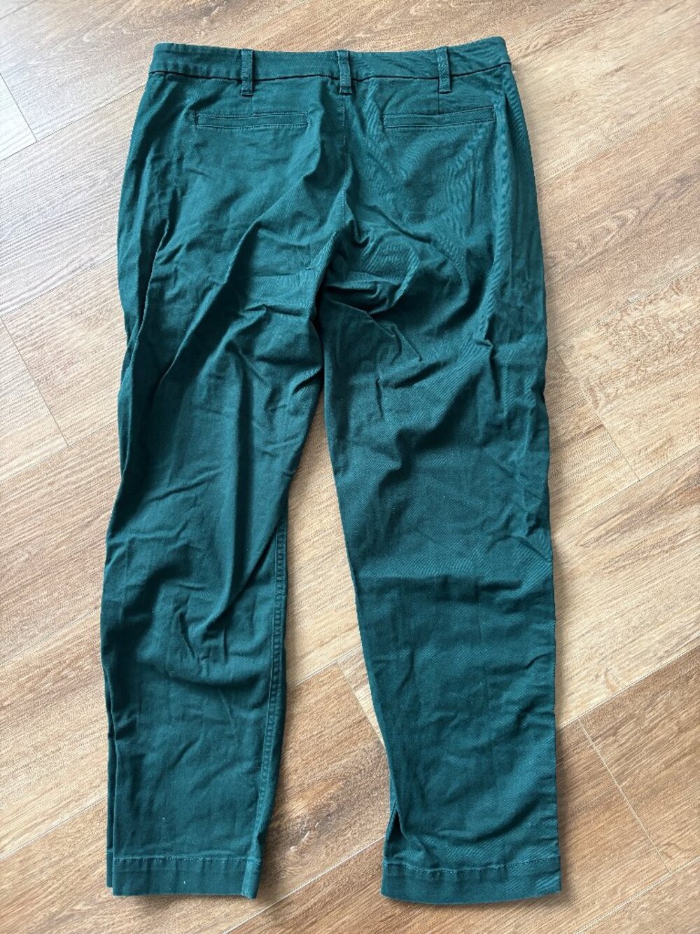J.Crew Green High Rise Girlfriend Chino Pants - Size 12 - Picture 2 of 8